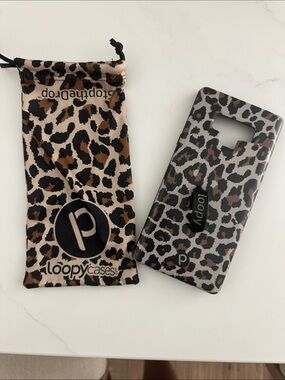 Loopy Case Leopard Print Phone Case with Loop Grip - Brown & Black